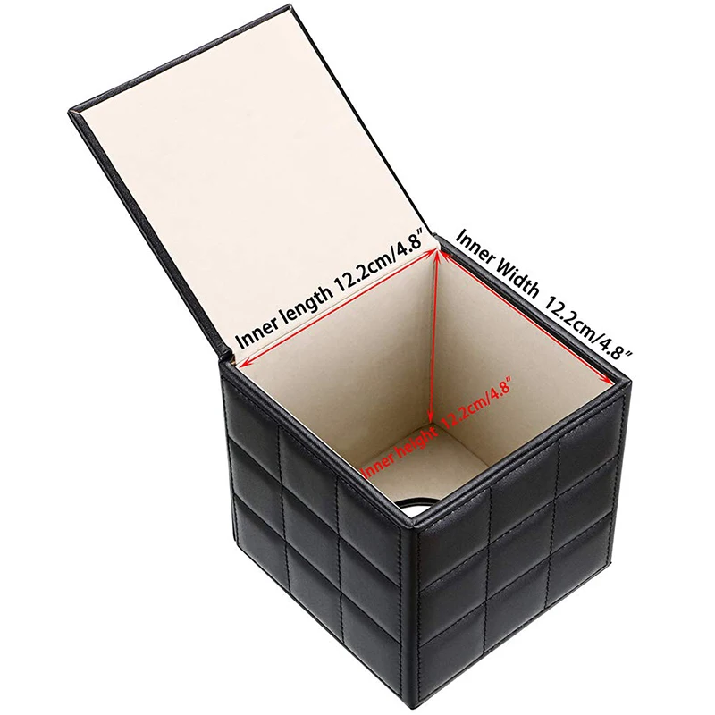 Best PU Leather Tissue Box Holder, Square Napkin Holder Pumping Paper Case Dispenser, Facial Tissue Holder with Magnetic Bottom