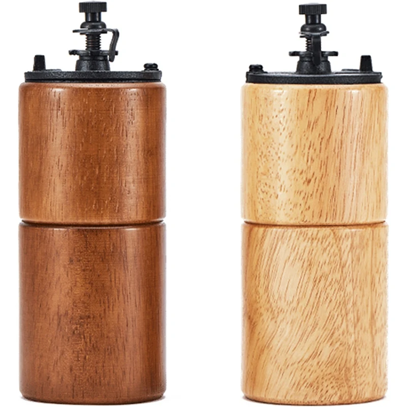 1 шт. мини ручная Регулируемая Кофемолка Руководство кофемолка деревянная Бытовая кухонная мини ручная кофемолка
