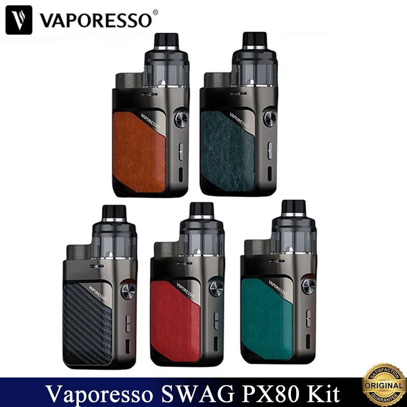 Vaporesso-cigarrillo electrónico Swag PX80, Original, 80W, Pod Mod, Cartucho de 4ml, compatible con 0,2 ohm, 0,3 ohm, GTX, bobina de malla