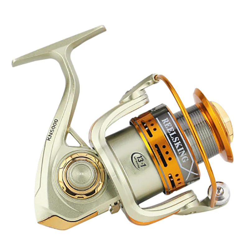 

Hemer 2000 3000 4000 5000 6000 7000 Fishing Reels Metal Seat Spinning Fishing 5.2:1 Reel Fake Bait 10BB Carp Reel for River Lake