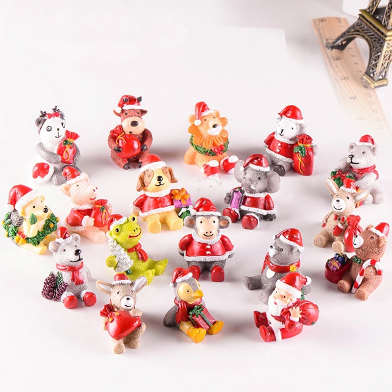 Новая миниатюрная Рождественская елка Санта Клаус Снеговики Террариум