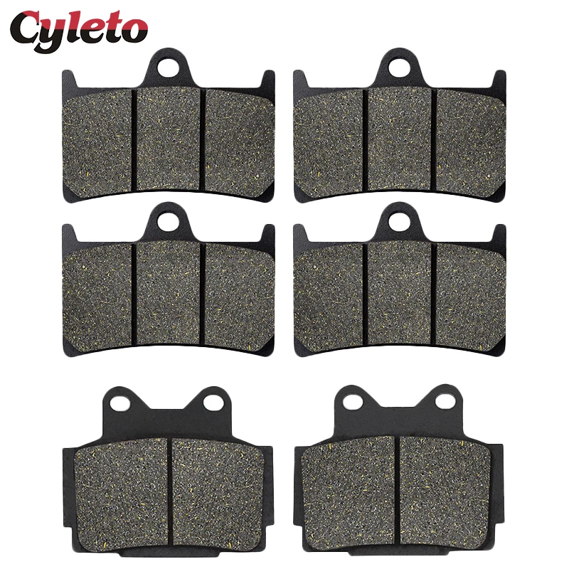 

Cyleto Motorcycle Front and Rear Brake Pads for YAMAHA TZR250 TZR250R 1989-1994 FZS600 Fazer 600 1998-2003 FZR400 RR TZR125 R