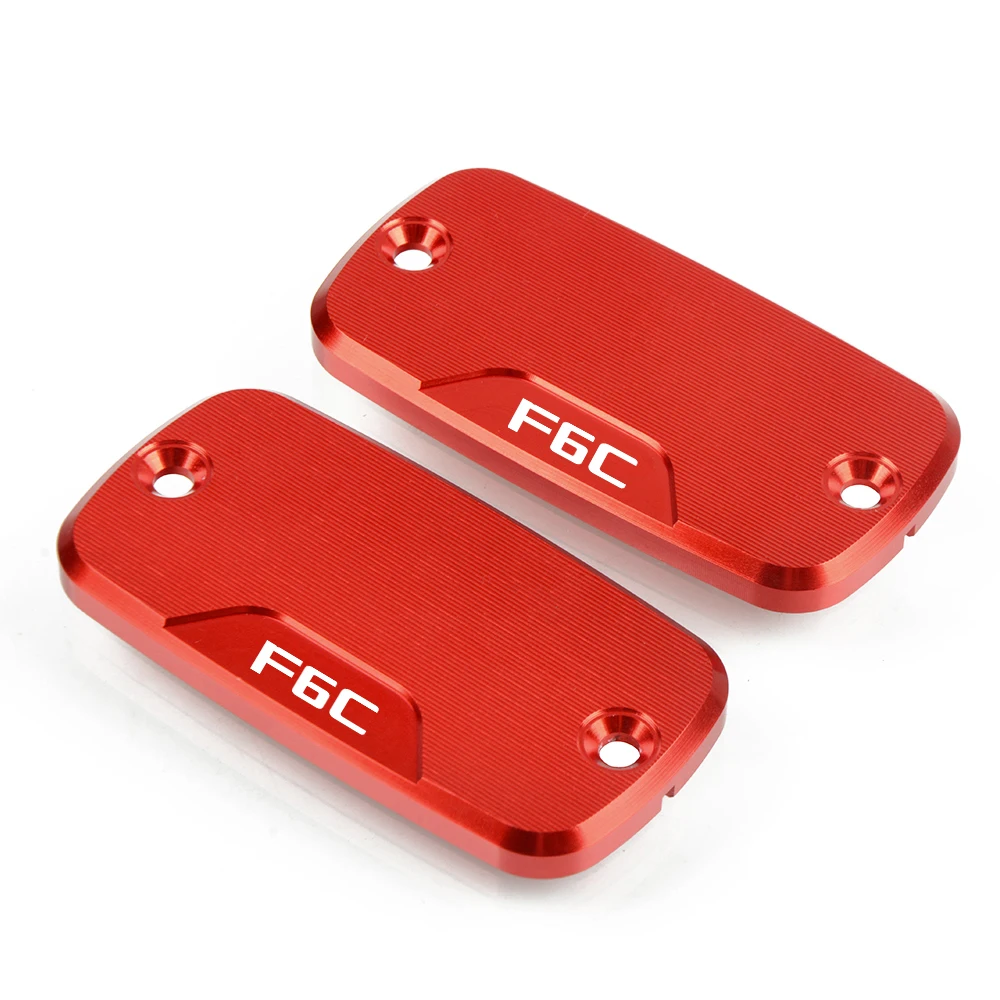 

CNC Motorcycle Power Front Brake Cylinder Fluid Reservoir Aluminum Cover Cap with logo for Honda F6C 1996-2003