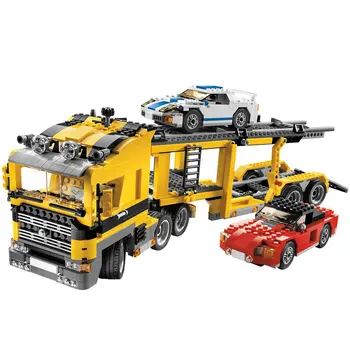

City Road clearing Station Car Building Blocks For Highway Transport Truck Blocks Technic Diy Toy For Boys Children