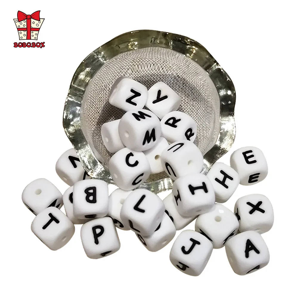 Cut Rate Bead Teether Necklace Letter Alphabet Baby-Teething-Beads Chewing Name Personalized BOBO.BOX m6wnYKOe