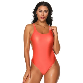 

One Piece Swimwear High Cut Leg Plain