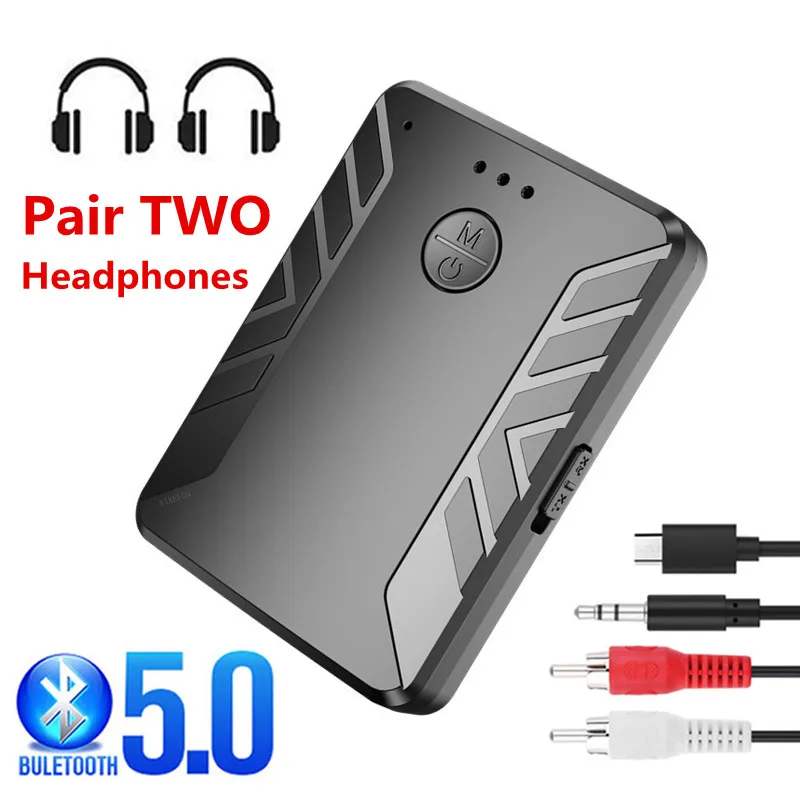 Bluetooth 5 0 Audio Receiver Transmitter RCA 3 5mm AUX Jack USB Music Stereo Wireless Adapters For Car TV Headphones PC Speaker