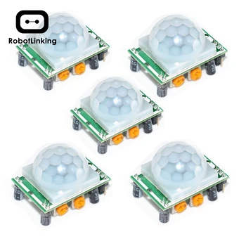 

5pcs HC-SR501 Human Body Pyroelectricity Infrared PIR Motion Detector Sensor Module
