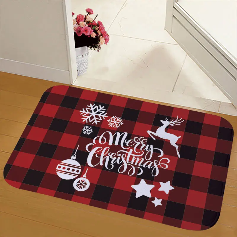 Non Slip Door Mat Kitchen Floor Carpet Rugs Christmas Xmas Santa Bedroom Decor 