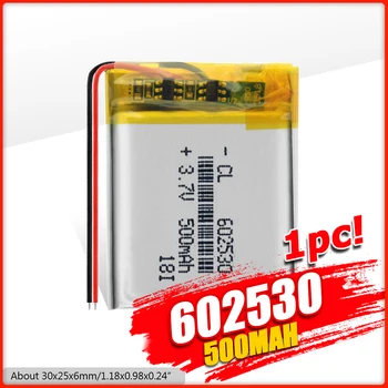 

Rechargeable 3.7V 500mAh 602530 Battery For MP3 MP4 Smart Watch Reading Pen Li-Po Lithium Li-polymer Batteries Bateria