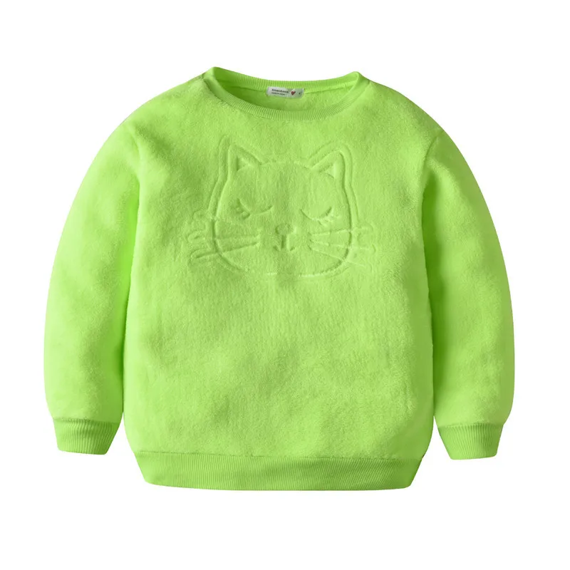Весенне-осенние детские куртки для подростков; флисовые толстовки с принтом «Сердце с блестками» для мальчиков и девочек; мягкая теплая верхняя одежда для мальчиков и девочек - Цвет: green 02