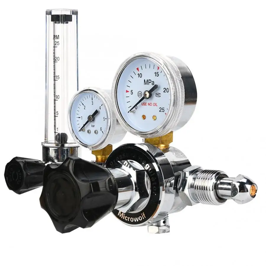 Pneumatic Tools Argon Gas Regulator Pressure Reducer G5/8 CGA580 Outlet Adjustable Pressure Gas Pressure Measurement