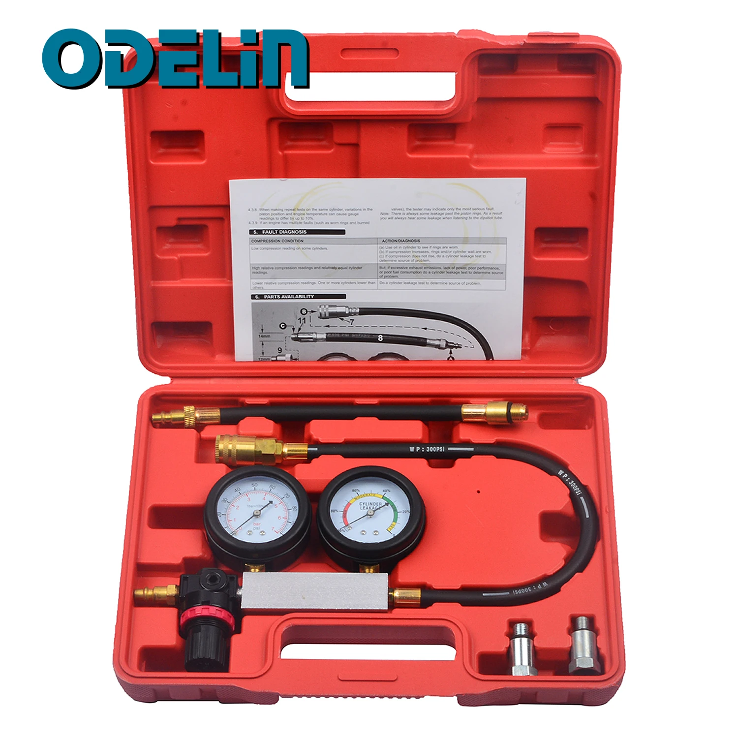 TU 21 Petrol Engine Cylinder Compression Leak Detector Tester Gauge