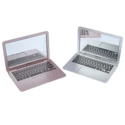 Mini ordinateur de poche pour filles, 1 pièce, maquillage, miroir transparent, Portable, créatif, accessoires, jouet, cadeau pour enfants 