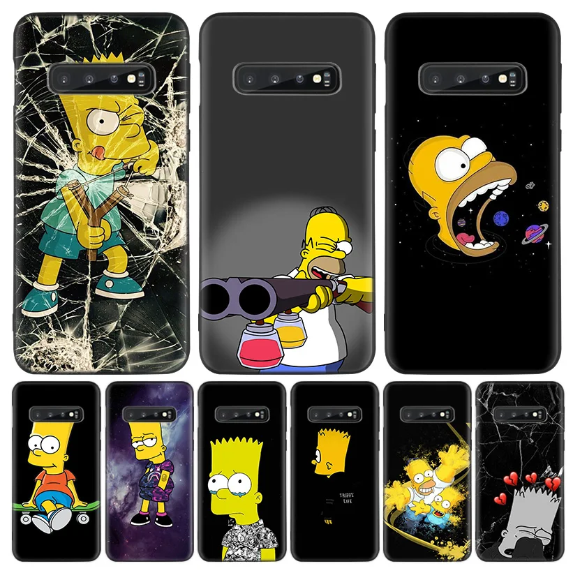

Homer J.Simpson Black Cover Phone Case for Samsung Galaxy S20 Ultra S10E Note 10 9 8 S9 S8 J4 J6 + Plus S7 S6 Capa Coque