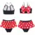 Baby Girl Bikini Set Купальники Bownot Dot BIkini set Strappy Ruffled Swimming Swimsuit Costume Bathing