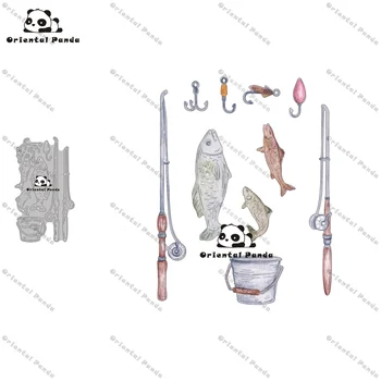 

New Dies 2020 go fishing Metal Cutting Dies diy dies photo album cutting dies Scrapbooking Stencil Die Cuts Stamps with die