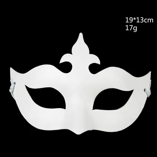 Masques blancs blancs demi-visage pour hommes, femmes et enfants, masque  intégral, masque de fête Tim ade, accessoires de costume, peinture à la  pâte bricolage, 10 pièces