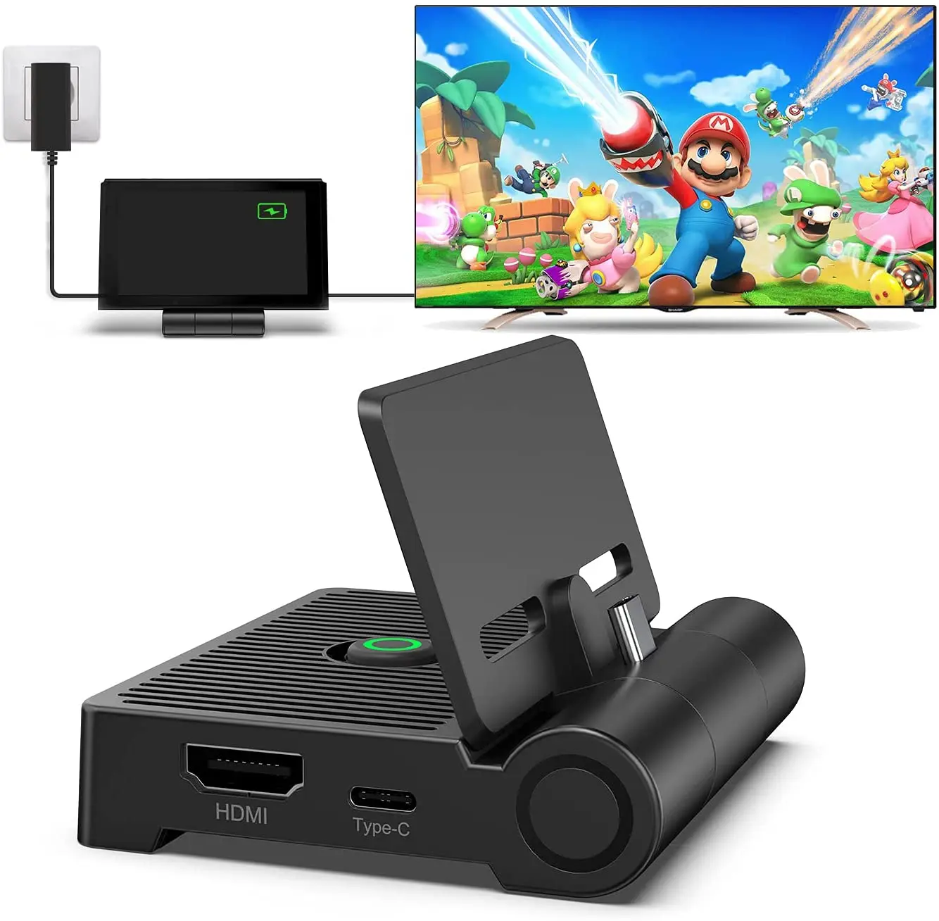 TV Docking Station for Nintendo Switch Switch OLED Charging Adapter Switch  Dock USB C RJ45 4K HDMI-compatible HD Video Converter - AliExpress