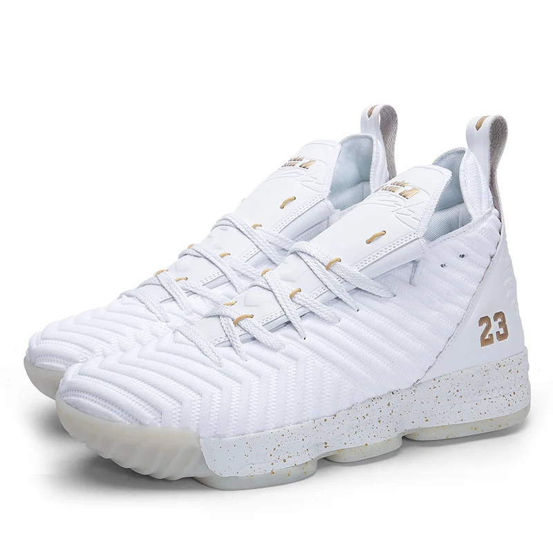 Jordan Ретро баскетбольные кроссовки для мужчин Lebron Нескользящие амортизирующие кроссовки для баскетбола кроссовки для мужчин Jordan обувь James уличная спортивная обувь - Цвет: White-Gold-2108