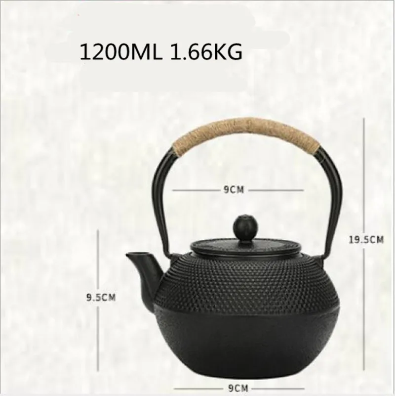 Чугунный чайный горшок японский Металлический 600 мл/1200 мл кунг фу из