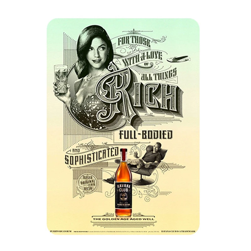 Гавана клуб Miller High Life пива потертый олова металла таблички наклейки железная