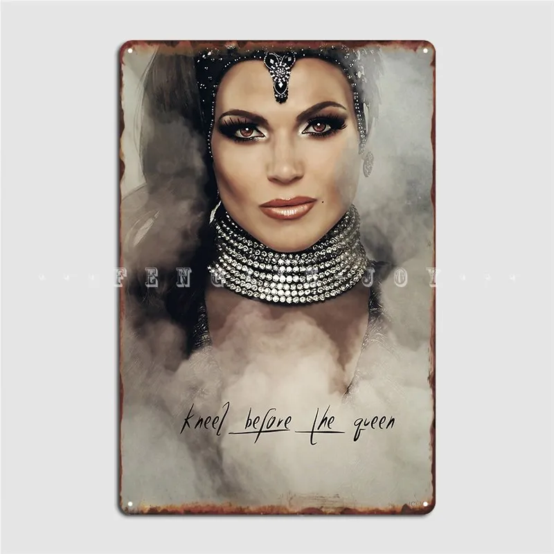

Оловянный плакат Kneel Before The Queen с металлическими элементами оформления клуба дома