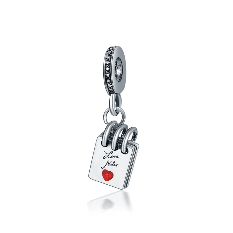 Love Notes Новинка, сплав, бисерная подвеска в виде сердца для семьи, мамы, папы, любви, подходит для Пандоры, браслет, ожерелье, сделай сам, Женские Ювелирные изделия - Цвет: Love Notes