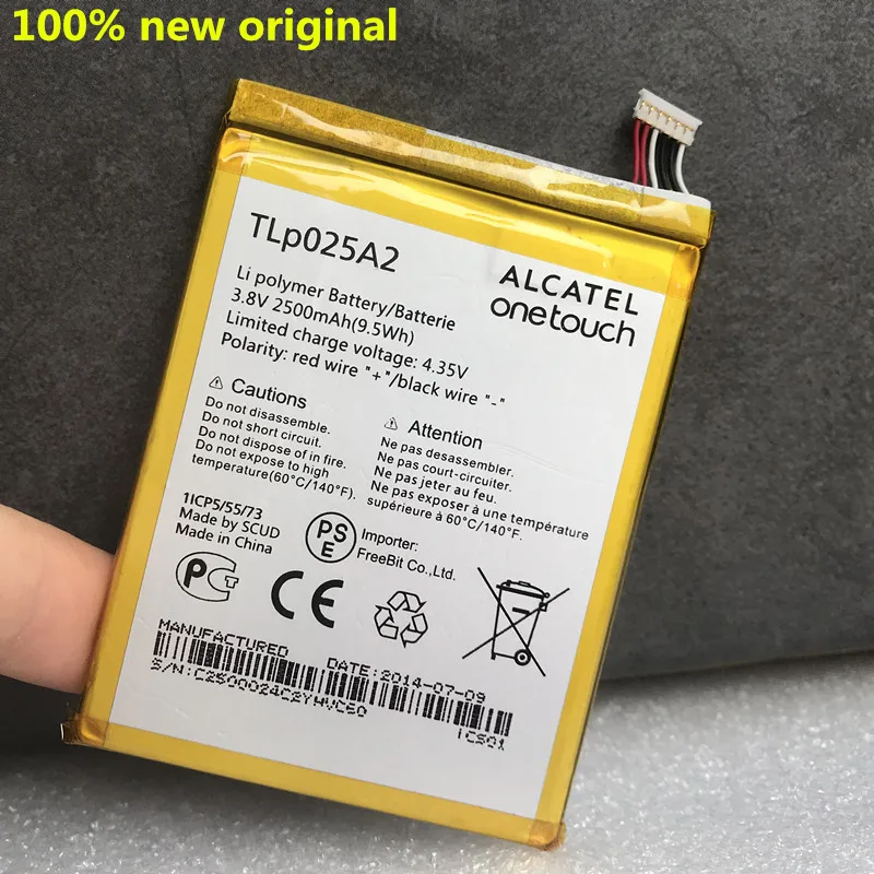 2500mAh TLp025A2 Battery For Alcatel One Touch Pop 2 (5) Premium OT-7044X OT 7044X 7044A 7044Y Mobile Phone Batteries photo