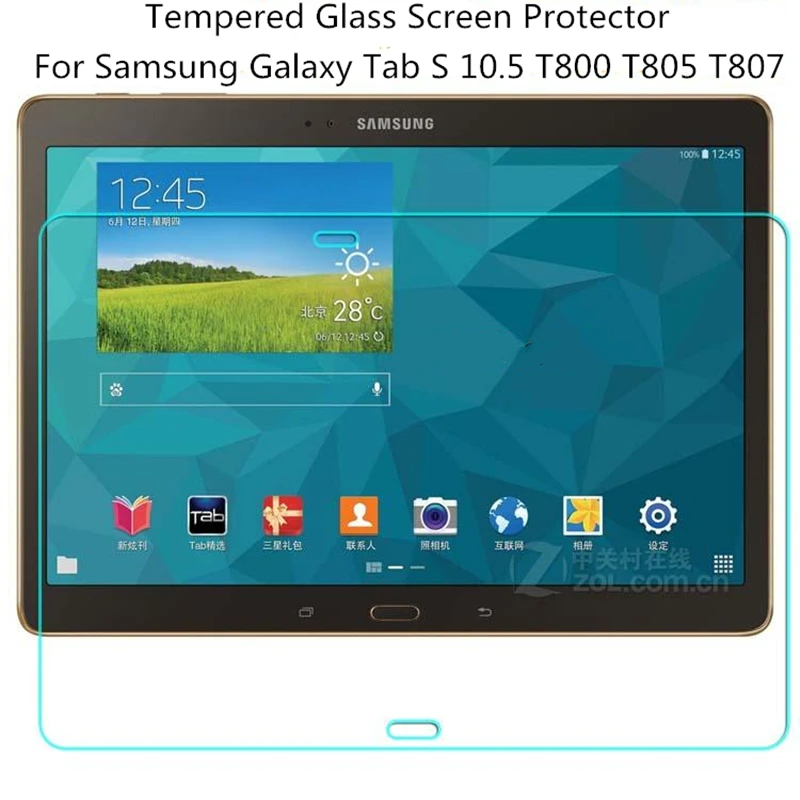 Venta Vidrio templado para Samsung Galaxy Tab S 10,5 T800 vidrio templado para Samsung Tab S T805 protector de pantalla de tableta película protectora BEpOx9d6m