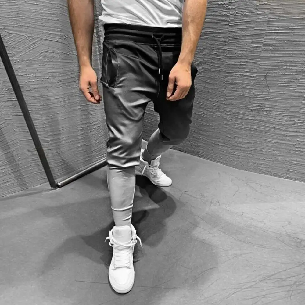 Hip Hop Sweatpant Men's Splice Joggers 3D Gradient Color Pants Men Cargo Pant Trousers Fitness Elastic Waist Harem Pant 3