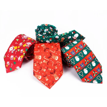 

Christmas Tie Men's Fashion Casual Christmas Snowflake Animal Print Tie Necktie For Man Party Gift Cartoon Neck Ties