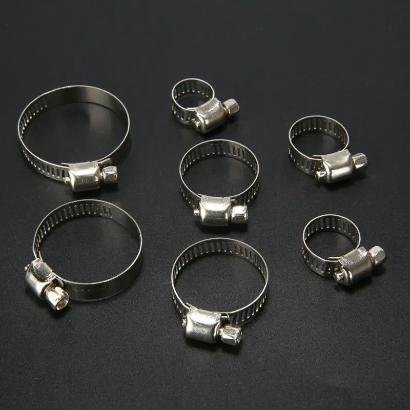 

60pcs/set Adjustable Stainless Steel Hose Clamp Gas Pipe Clip Drive Fuel Line