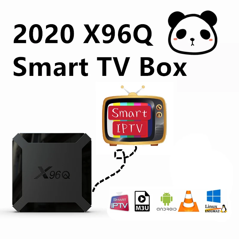 Тв приставка X96Q для Smart TV Android 10 четырехъядерный Allwinner H313 4K 2 4G wi fi медиаплеер X96 мини