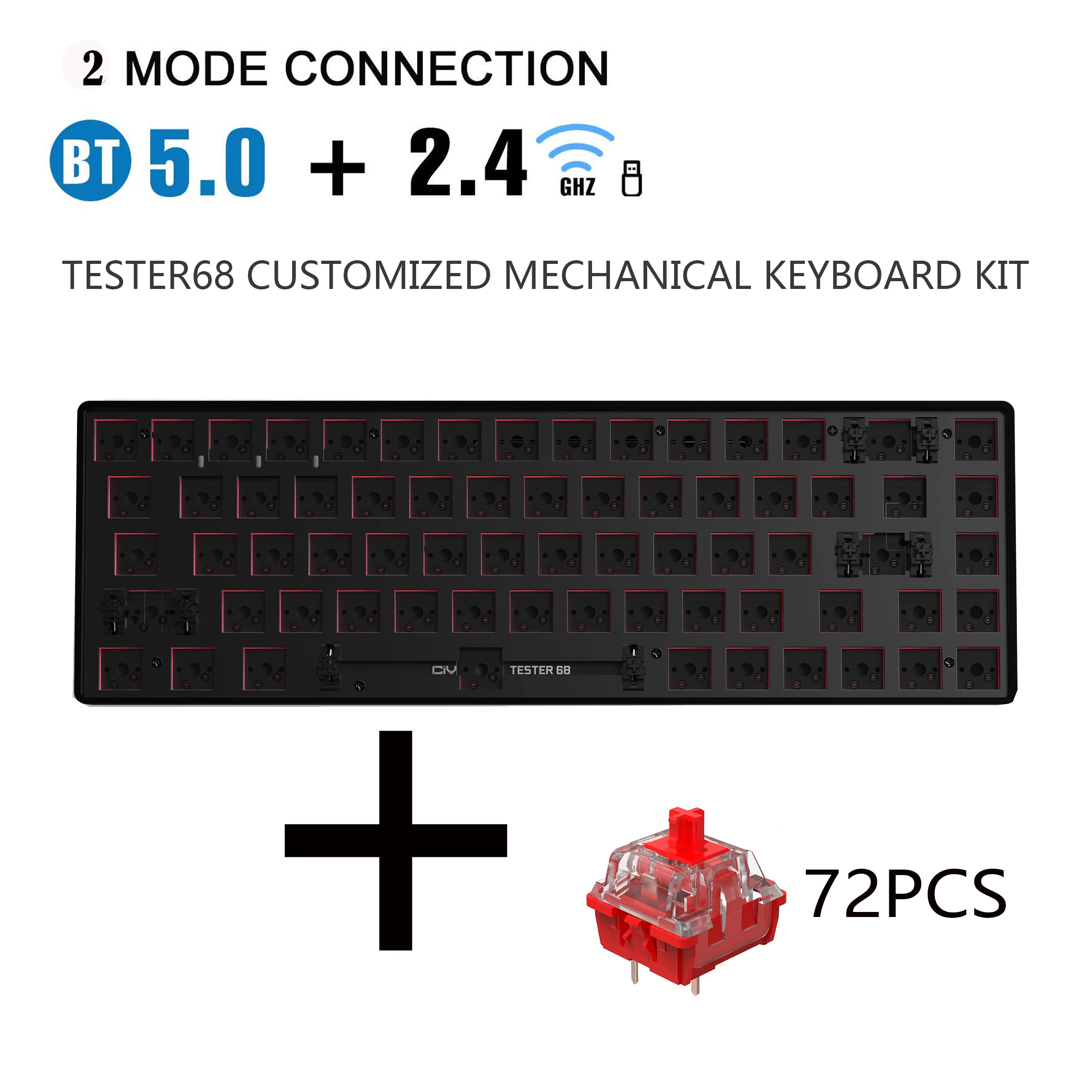 pc gaming keypad ZUOYA Hot Swap DIY Gaming Mechanical Keyboard Kit Wireless Bluetooth Keyboard Kit Compatible with Cherry MX Gateron Kail Switche wireless keyboard for pc Keyboards