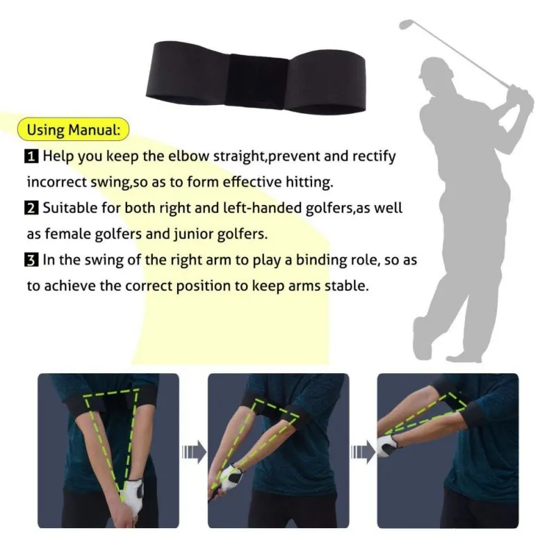 1 шт. для игры в гольф, для тренировки осанки, движения, черный корректирующий пояс для коррекции осанки, пояс для тренировок в гольф
