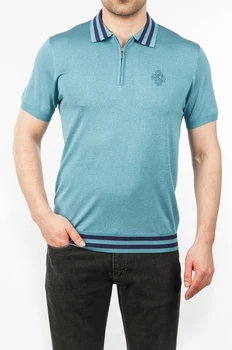

Billionaire polo shirt silk men 2020 New Business simple short sleeve new thin zipper pattern Breathable big size 50-58 quality
