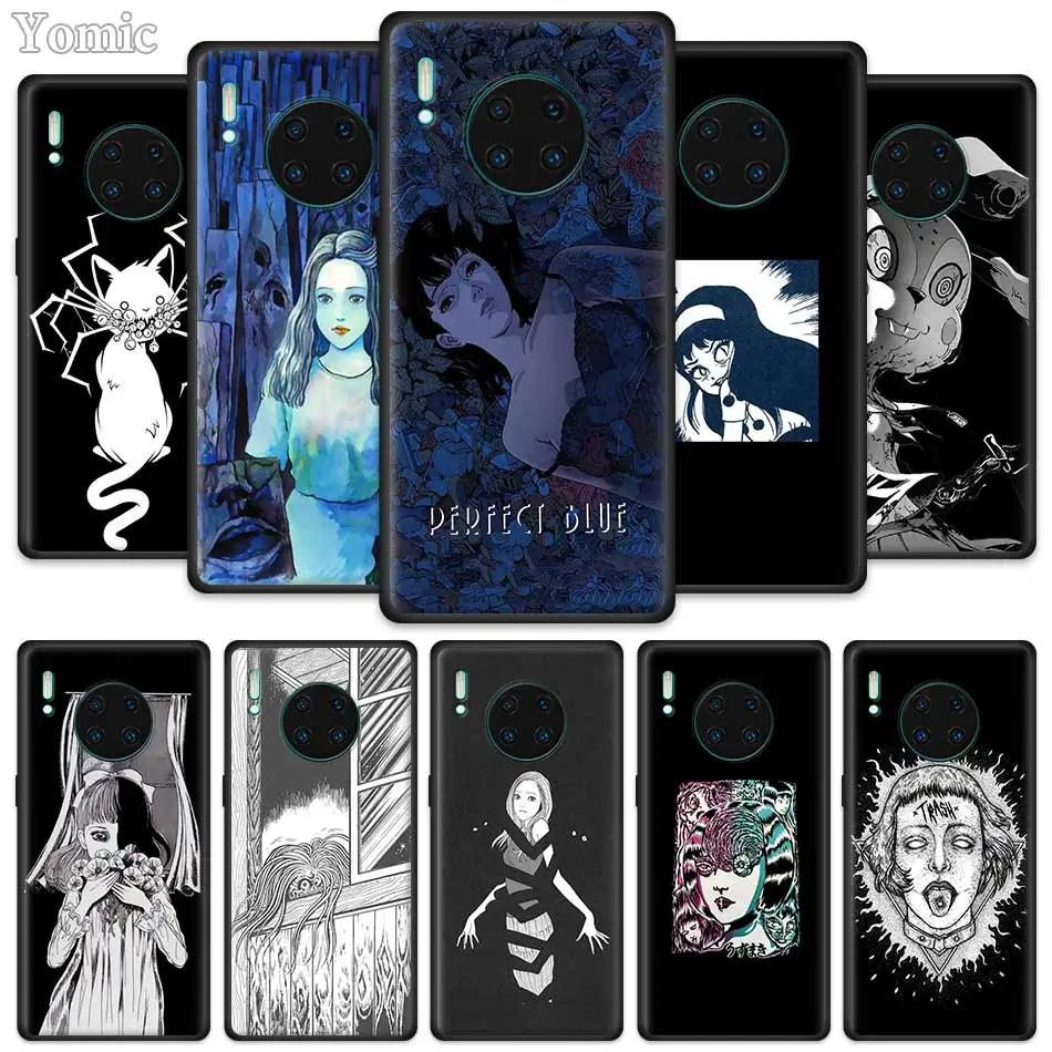 

Junji Ito Tees Horror Silicone Cases for Huawei Mate 20 30 10 Lite P20 Nova 5 5i Pro Black Soft Phone Cover Shell Coque