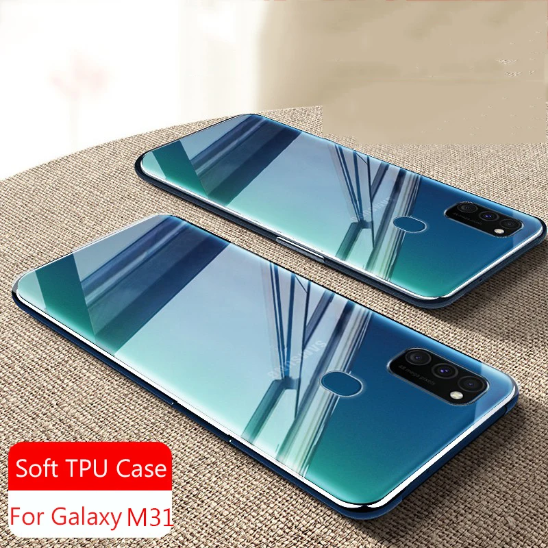Тонкий мягкий прозрачный чехол из ТПУ для Samsung Galaxy M31 M 31|Бамперы| |