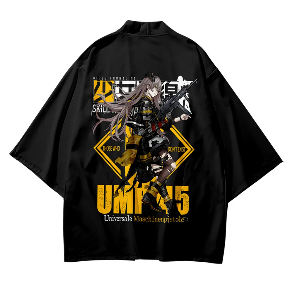 Game Girls Frontline ڽ ǻ UMP45 404 HK416 Ϻ   ī Streetwear īŸ   Haori Obi Clothes