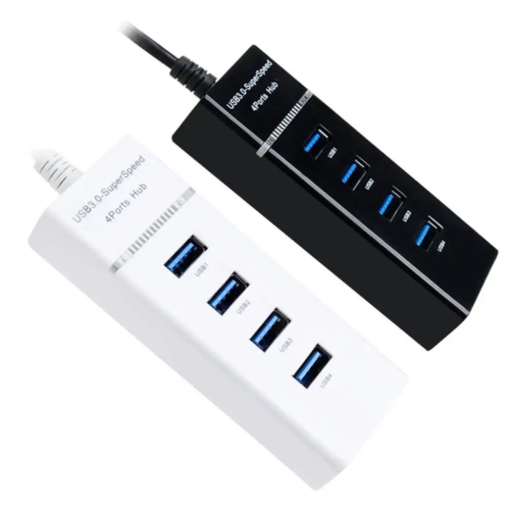 

4 Ports USB 3.0 HUB HUB Multi USB Splitter Expander Multiple USB 3 Hab On / Off Switches Ac Adapter Cable Splitter For Pc Laptop