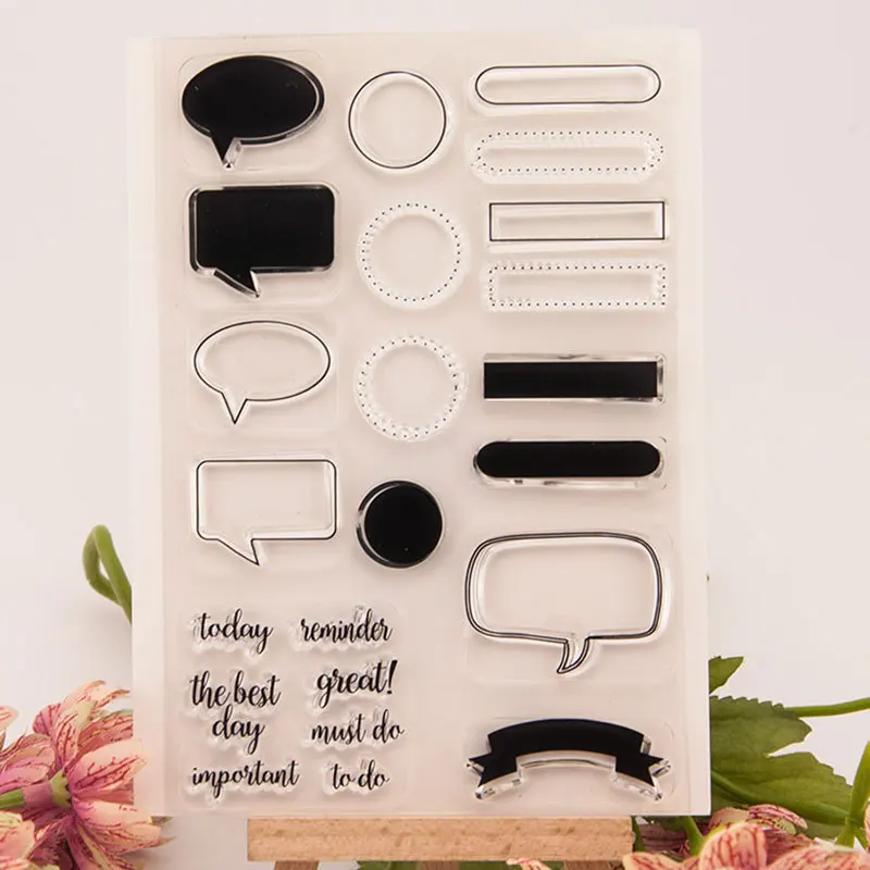

Dialog Transparent Clear Silicone Stamps for DIY Scrapbooking Photo Album Decoration