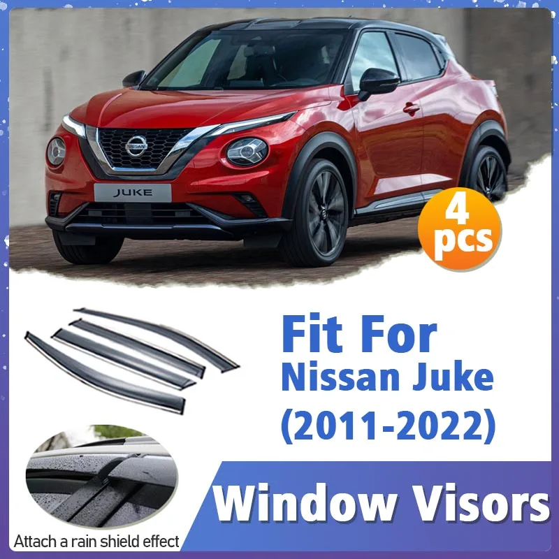 Window Visor Guard For Nissan Juke 20112022 Vent Cover Trim Awnings