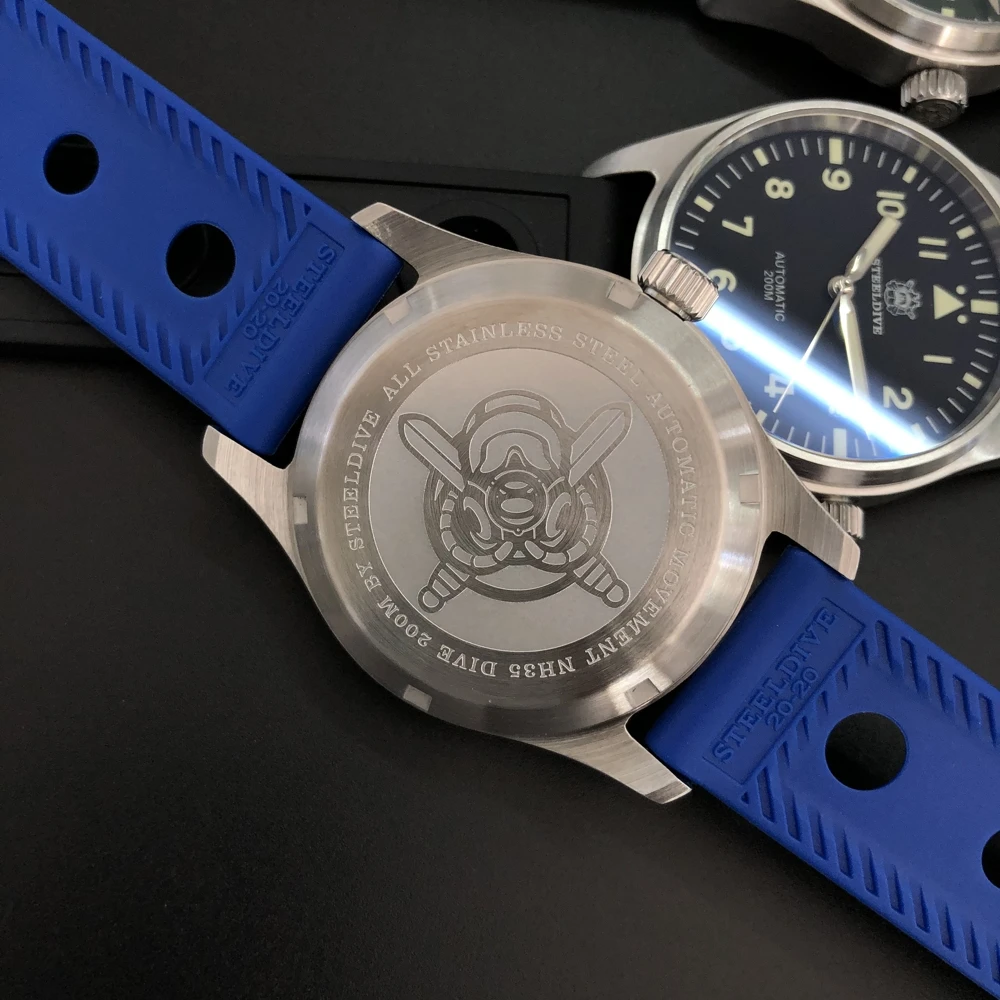 Часы Steeldive Pilot автоматические механические часы дайвинга C3 светящиеся мужские с
