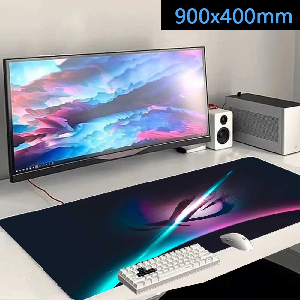 

Pc gamer deskpad Office Rug Computer gaming accessories black deskmat Large mousepad asus rog mausepad Carpet Mouse Pad 900x400