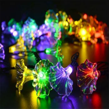 

30LED Flower Fairy Starry String Lights Solar Christmas Lights Decorative for Garden Home Wedding