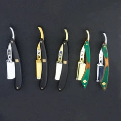 Straight Edge Barber Razor Haircut Beard Shaving Tools Manual Depilation Hair Razor Blades Replaceable Professional Safety Razor