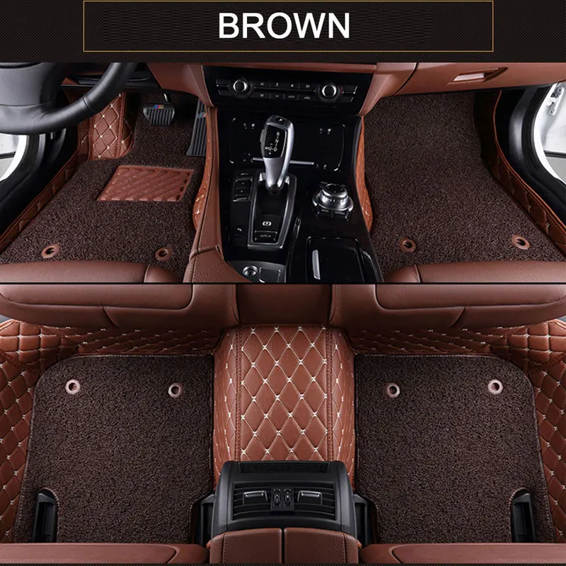 Автомобильный коврик для автомобиля audi a1 a3 a4 a5 a6 Q3 Q2L Q5 Q7 S3 S5 S6 S7 S8 sportback AVANT TT TTS стиль Водонепроницаемый ковры - Название цвета: brown