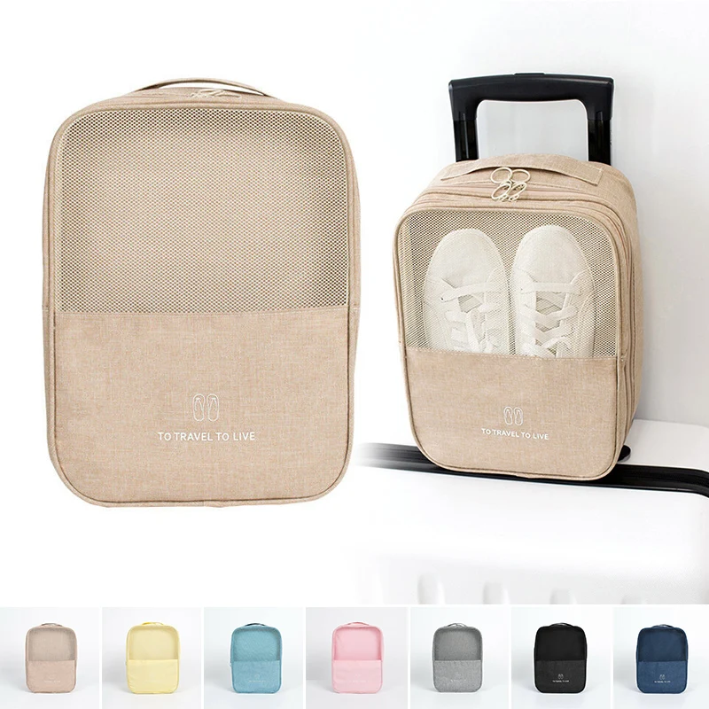 Portable Trolley Travel Shoe Bag Travel Waterproof Shoe Storage Bag Tote Pouch