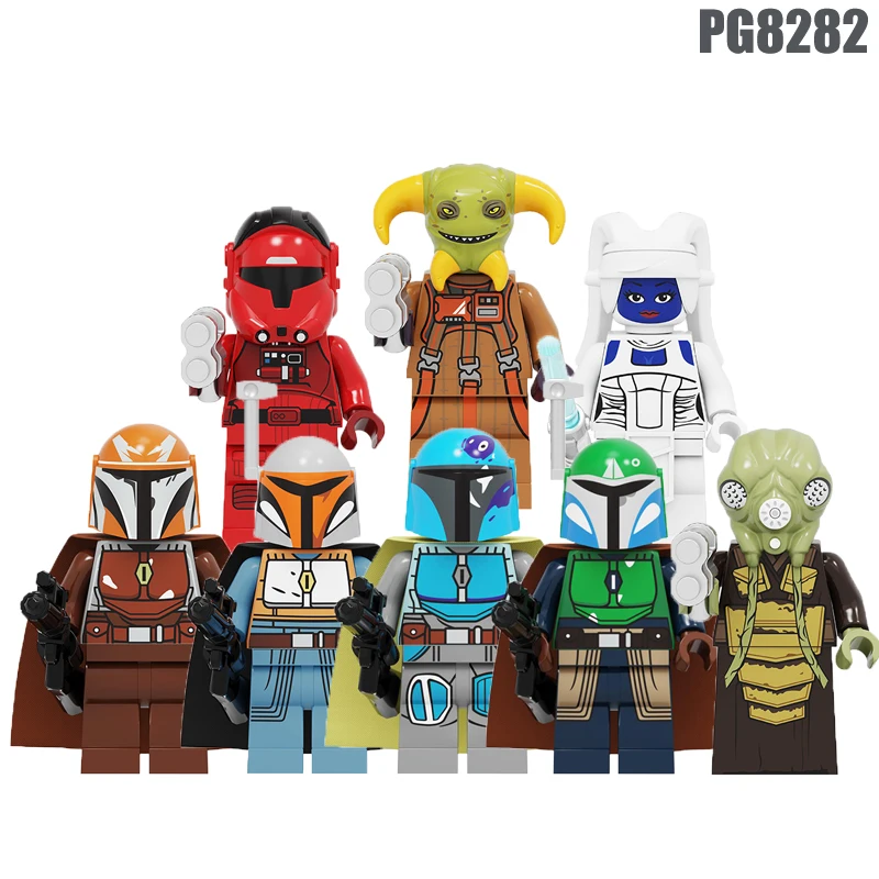 

Single Sale Building Blocks Wars Movie Zakus Bounty Hunter Ella Secure Bai Li Mandalorian Yoda Figures For Children Toys PG8282